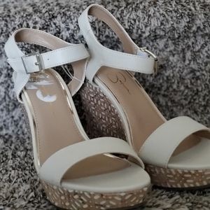 Never worn wedge sandals